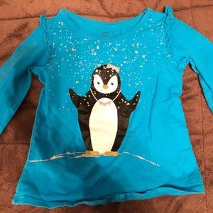 2T long sleeve penguin shirt
